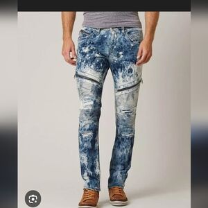 Grindhouse Slim Straight Distressed Jeans 38